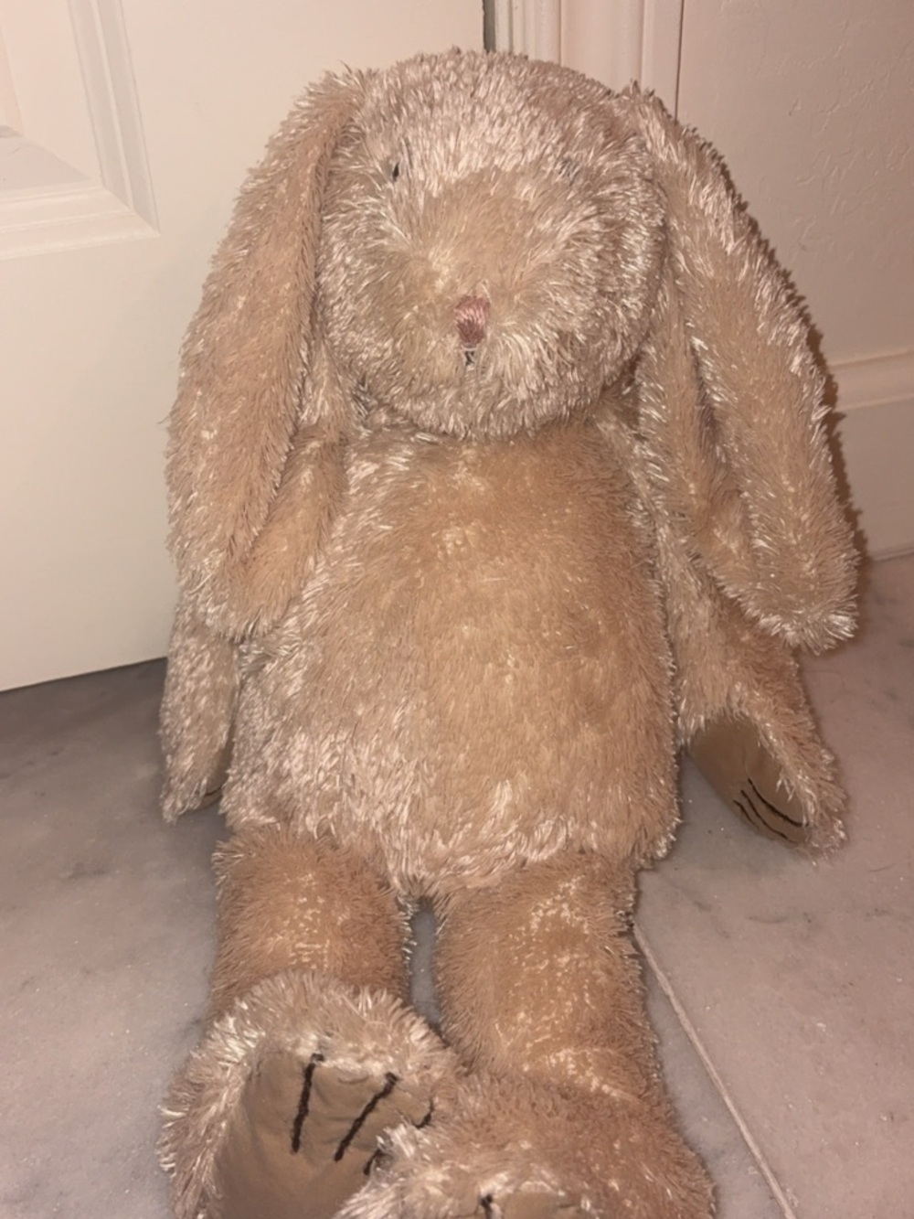 Jellycat Cream Plush Bunny with Pom Pom Tail